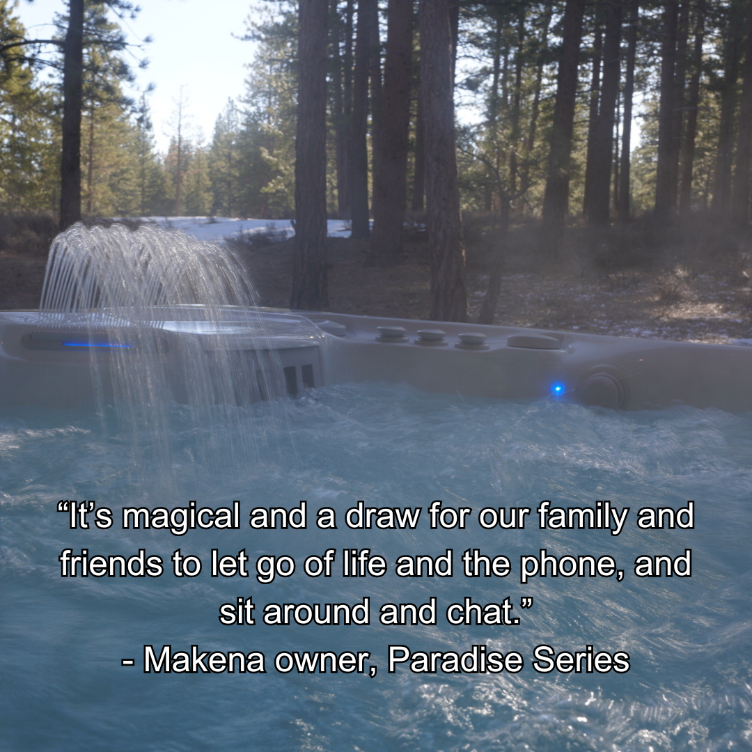 Quote from Paradise series owner saying It's magical and a draw for our family and friends to let fo of life and the phone, and sit around and chat.